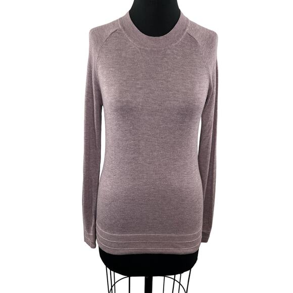 Lululemon Apres Your Way Cashlu Sweater Heathered Smoky Blush Cashmere Slim M - Picture 1 of 6